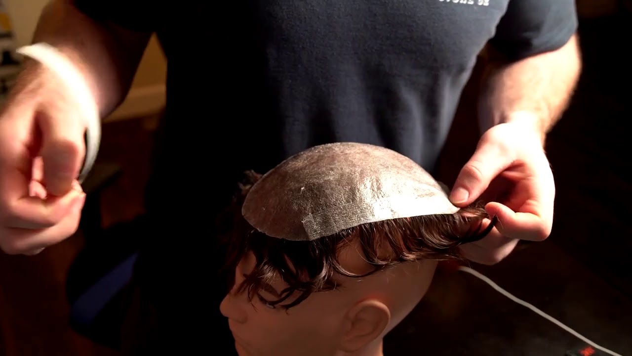 How to Apply Tape and Liquid Adhesive Front on Hair System