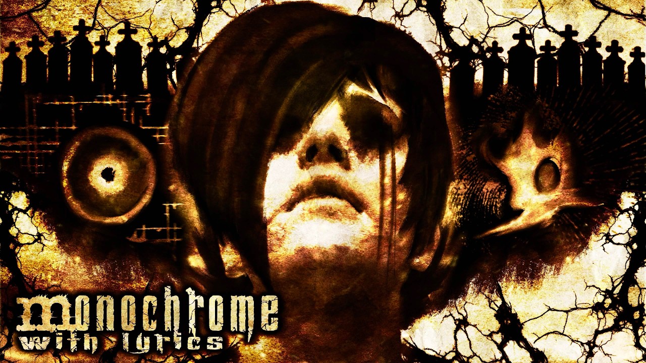 MONOCHROME With Lyrics |  Friday Night Funkin' Lullaby Reboot |【SynthV2 Cover】