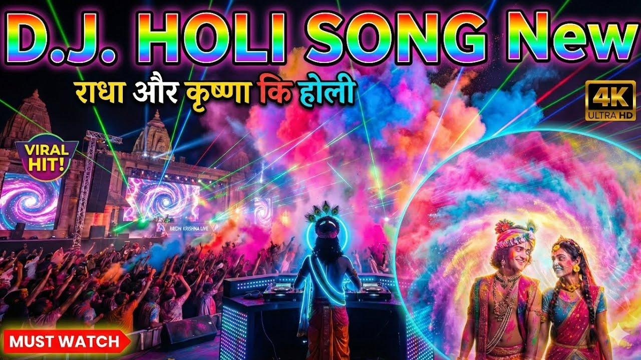 Radha Krishna DJ Holi Song New 2026 🔥 | D J Holi song  🎵 | Gana Se Padho #holisongs #hindisong