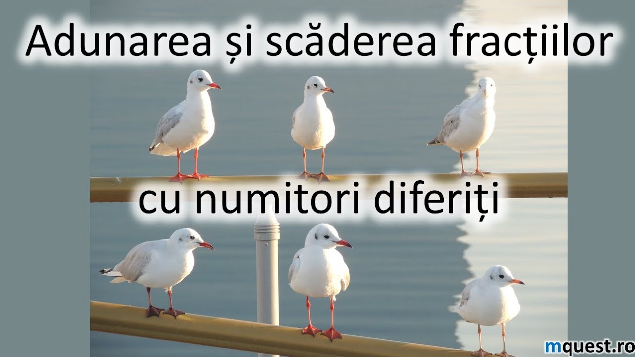 Adunarea si scaderea fractiilor cu numitori diferiti, clasa a V-a