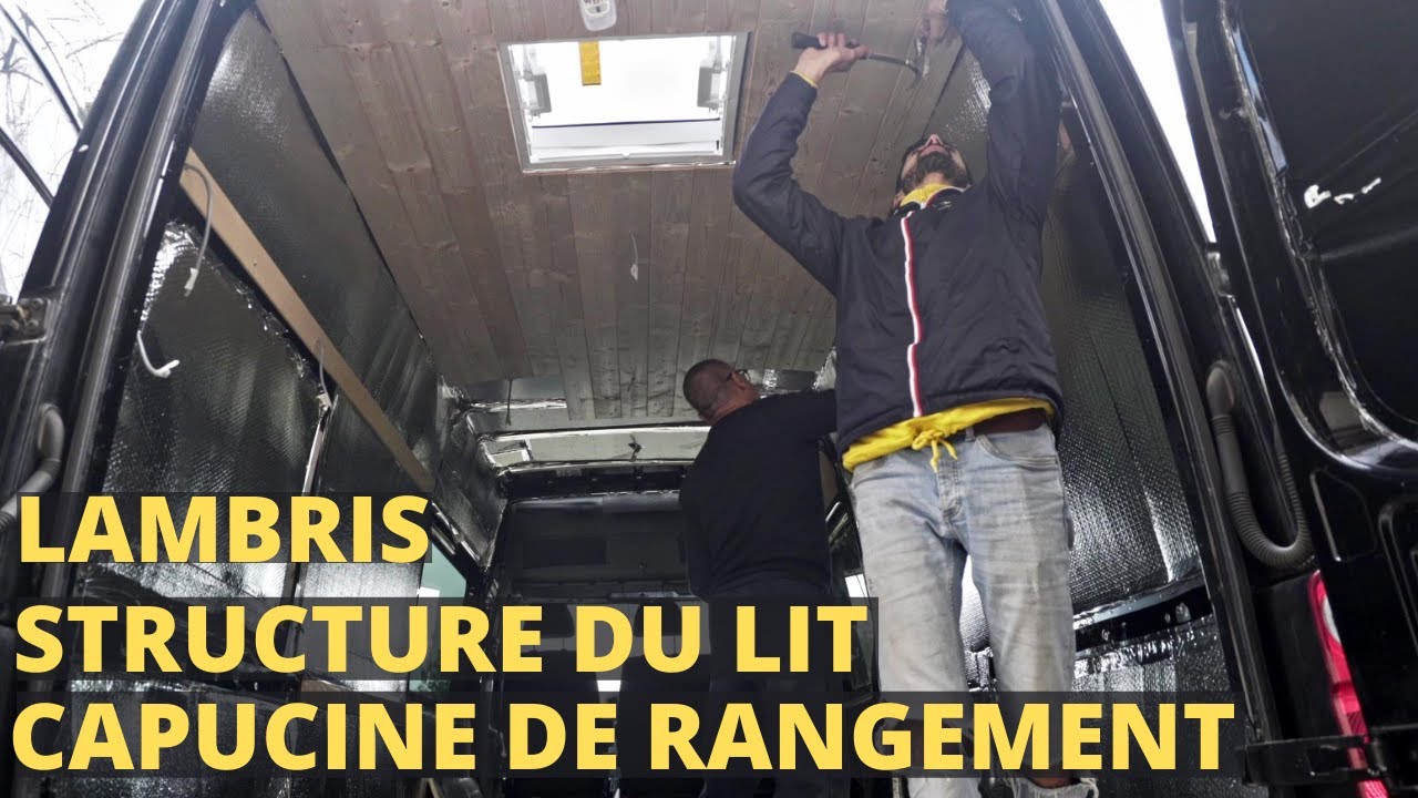 AMENAGER SON FOURGON : 1er Meuble, Capucine, Lit & Pose du lambris