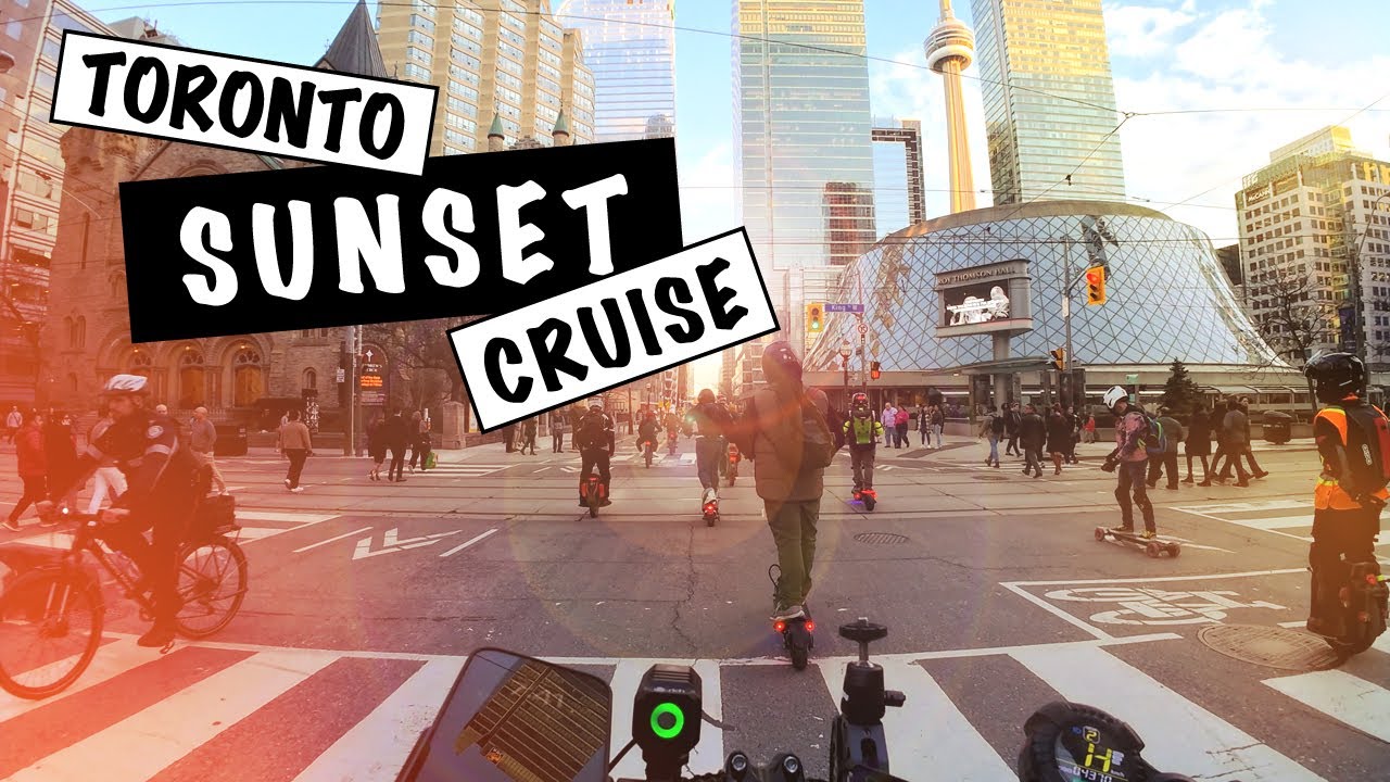 Toronto E-Rider's Sunset Cruise | PEV Group Ride | Vsett 10+ Electric Scooter | DJI Osmo Action 4