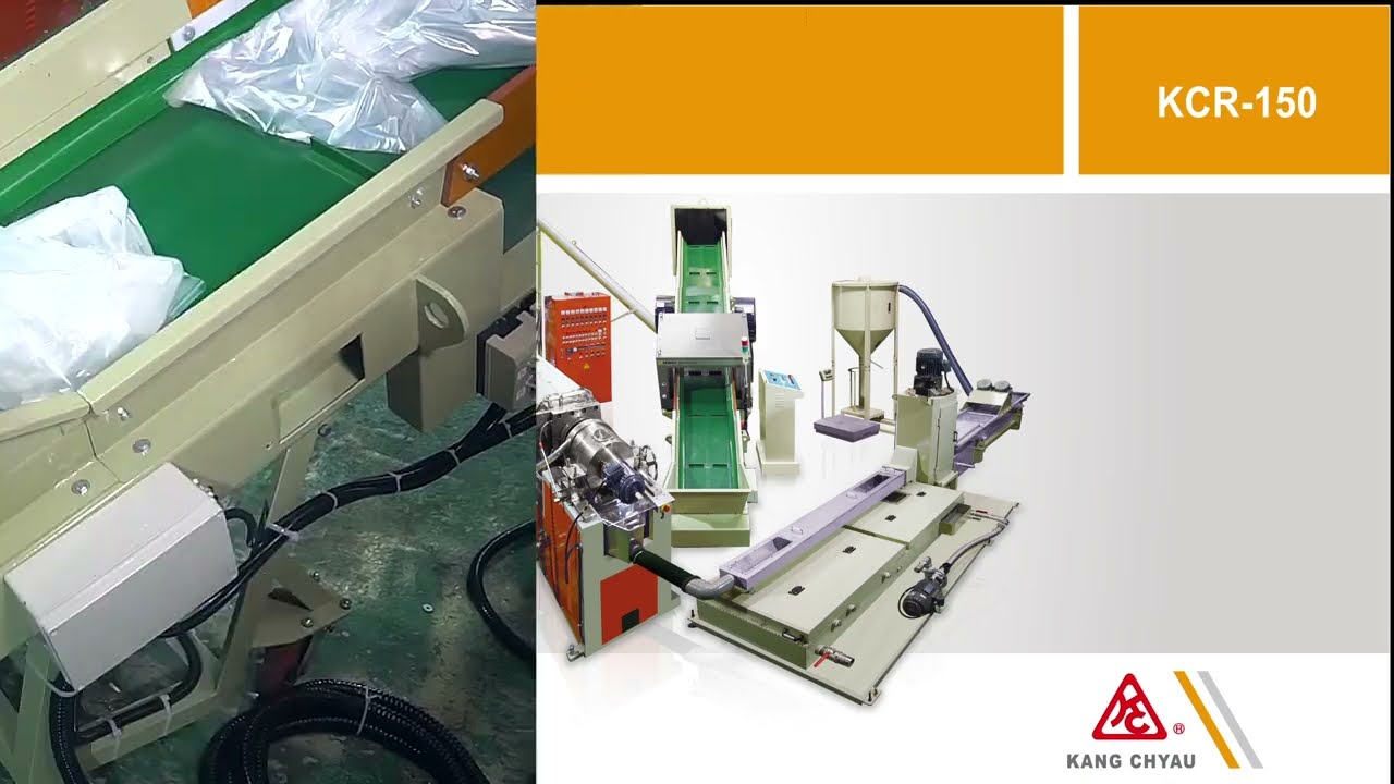 FILM/BAGS WASTE PLASTIC RECYCLING MACHINE.  MODEL: KCR-150 (Final)
