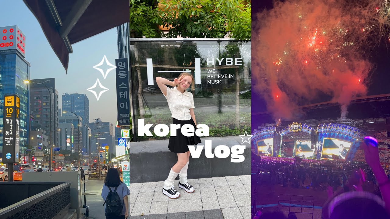 KOREA VLOG🌸🤍: summer in korea, psy concert,korean food,shopping, first time in busan🫶🏻