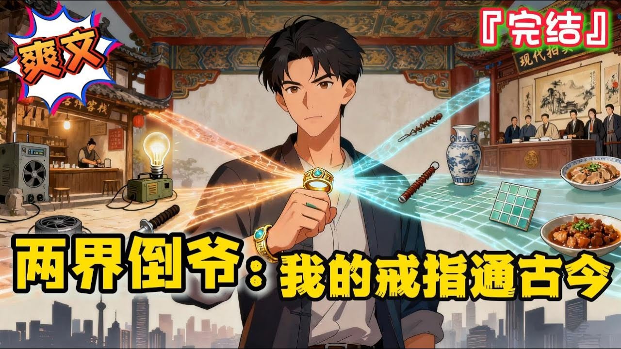 完结《两界倒爷：我的戒指通古今》【两界倒卖×古今爆笑×全民狂欢】现代社畜林凡绑定神戒，穿越古代开起黑科技客栈！黄焖鸡预制菜和方便面风靡全城百姓… #种田 #都市异能 #穿越 #小说 #发家致富 #都市