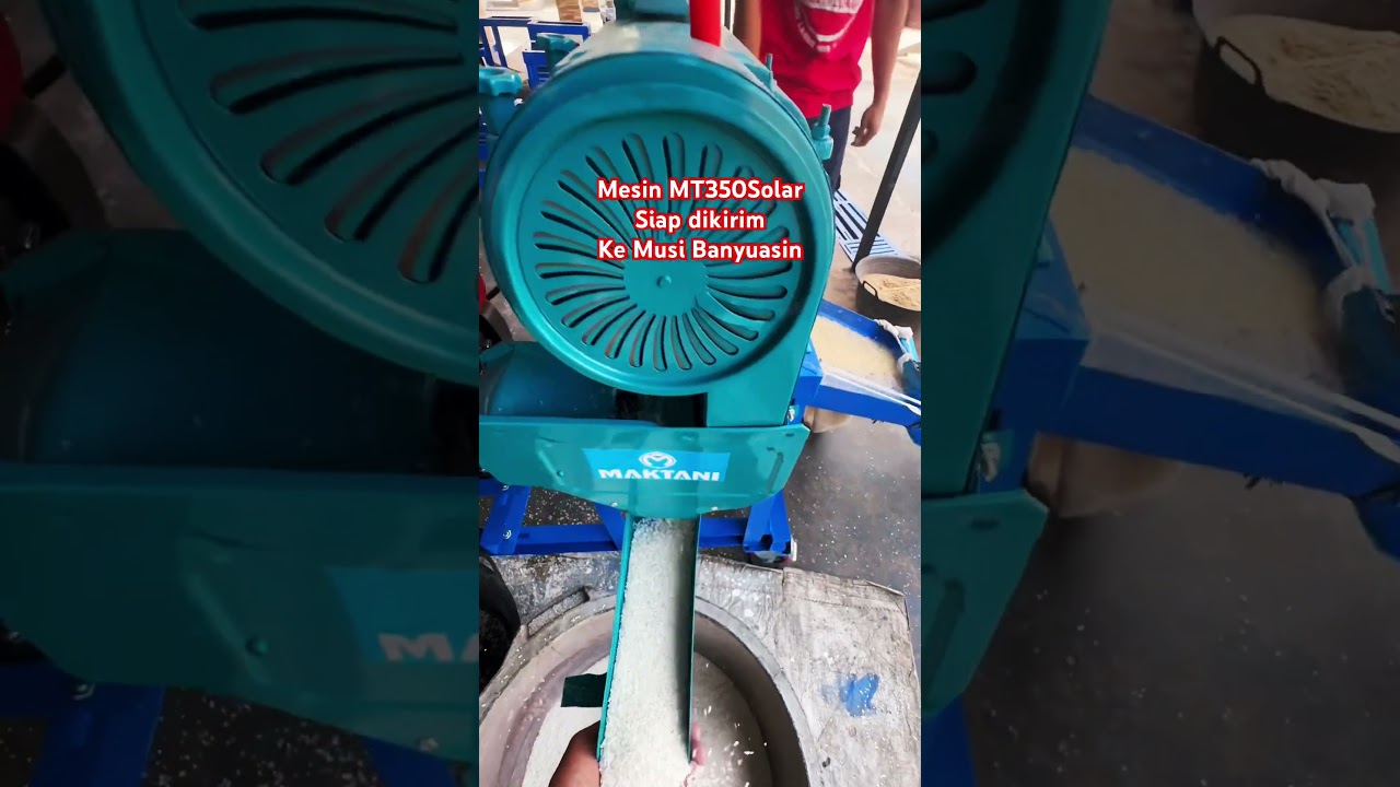 Mesin giling padi praktis MT350Solar. WA 081333251988