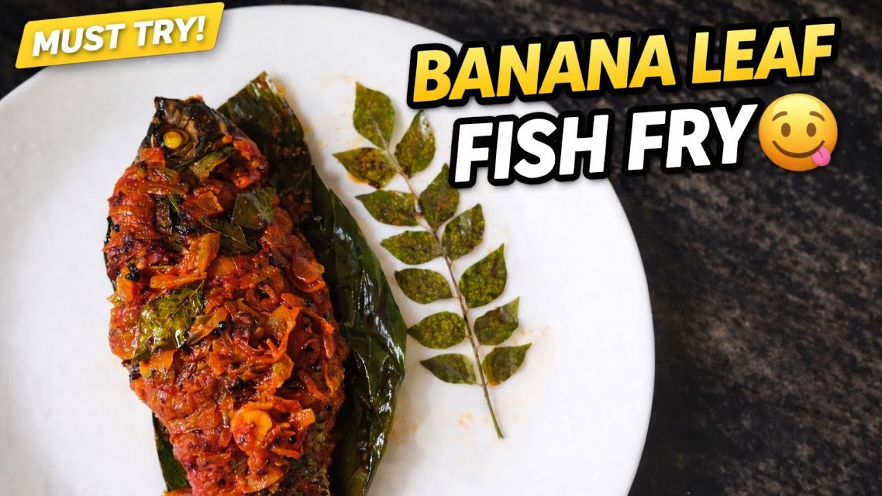 Banana Leaf Fish Fry with Curry Leaves 🌿 | Full Traditional Recipe