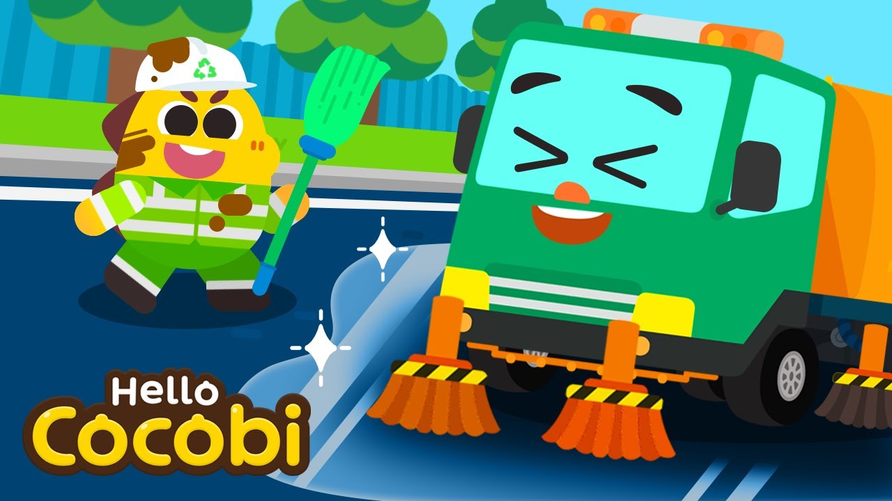 Cleaning Song🧹Sweeper Truck | Car Nursery Rhymes for Kids & Babies | Hello Cocobi