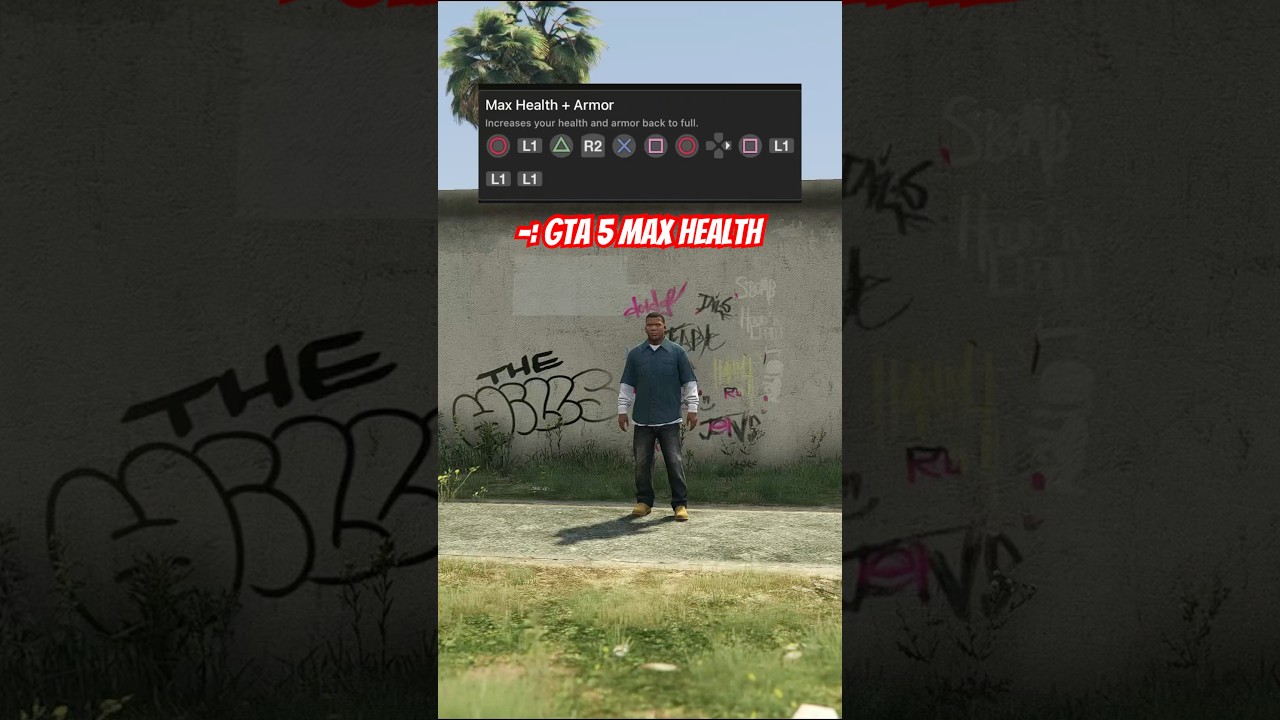 GTA 5 Max Health & Armour PS4 Cheat Code