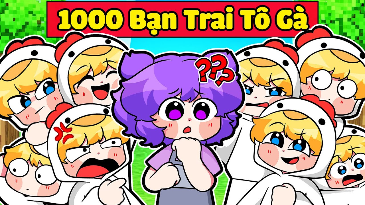 NABEE BẤT NGỜ KHI CÓ 1000 BẠN TRAI TÔ GÀ TRONG MINECRAFT*NABEE 1000 TÔ GÀ 😵🤣