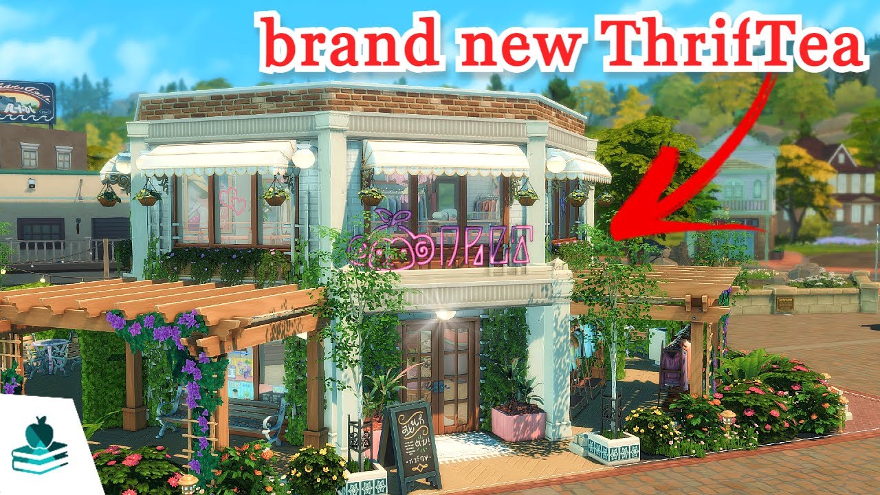 I Built a BRAND NEW Thrift Shop for The Sims 4 High School Years Expansion Pack: Build Tour 
