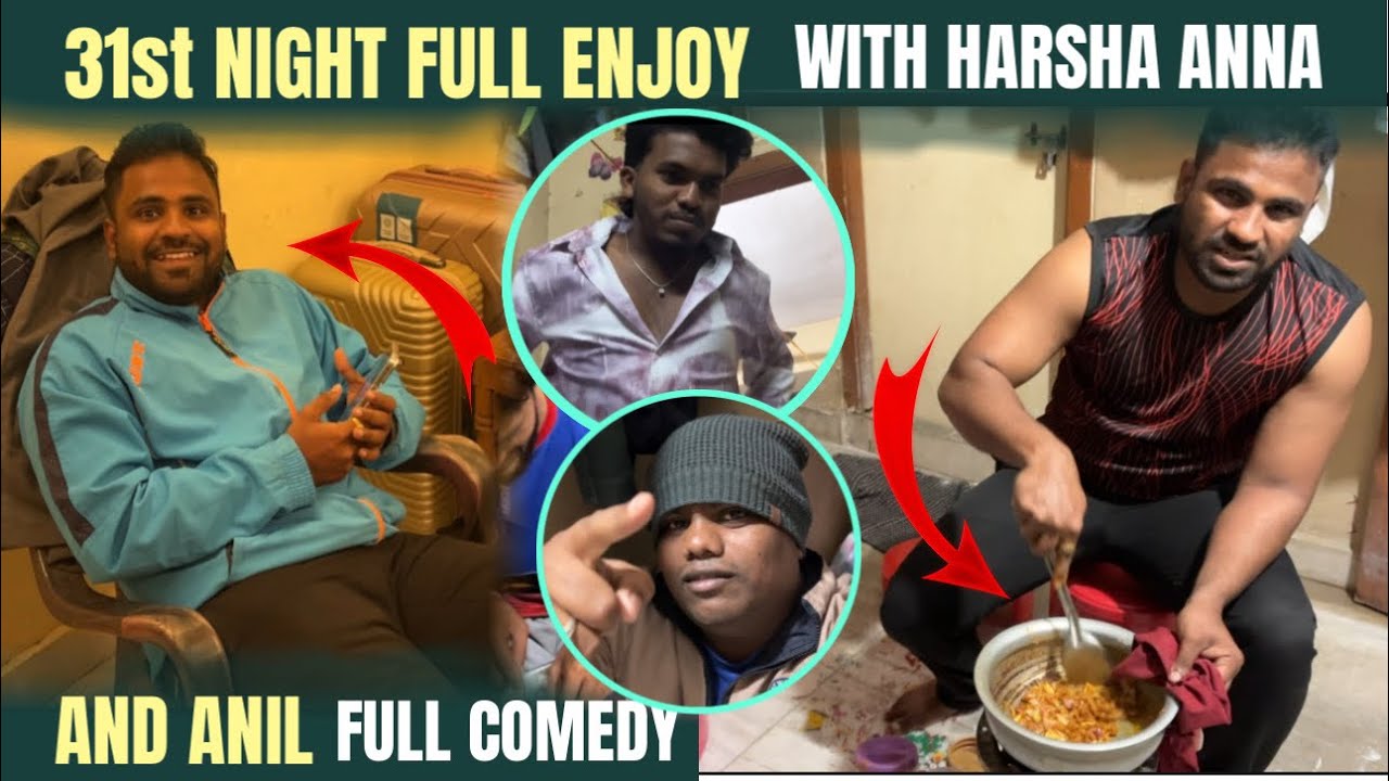 31st night full enjoy with Harsha anna and anil ✨🥳 #pareshanboys #pareshanharsha #pareshanfamily 
