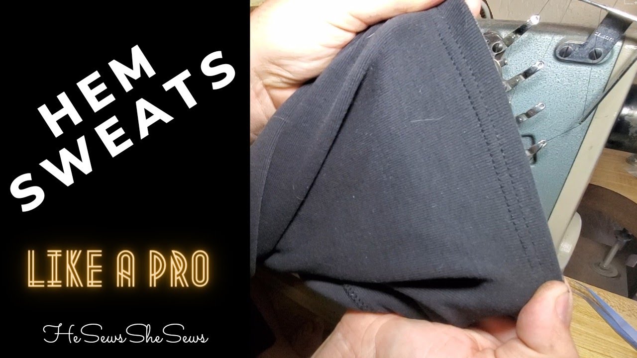 How to hem / shorten sweat pants / YOGA pants - 