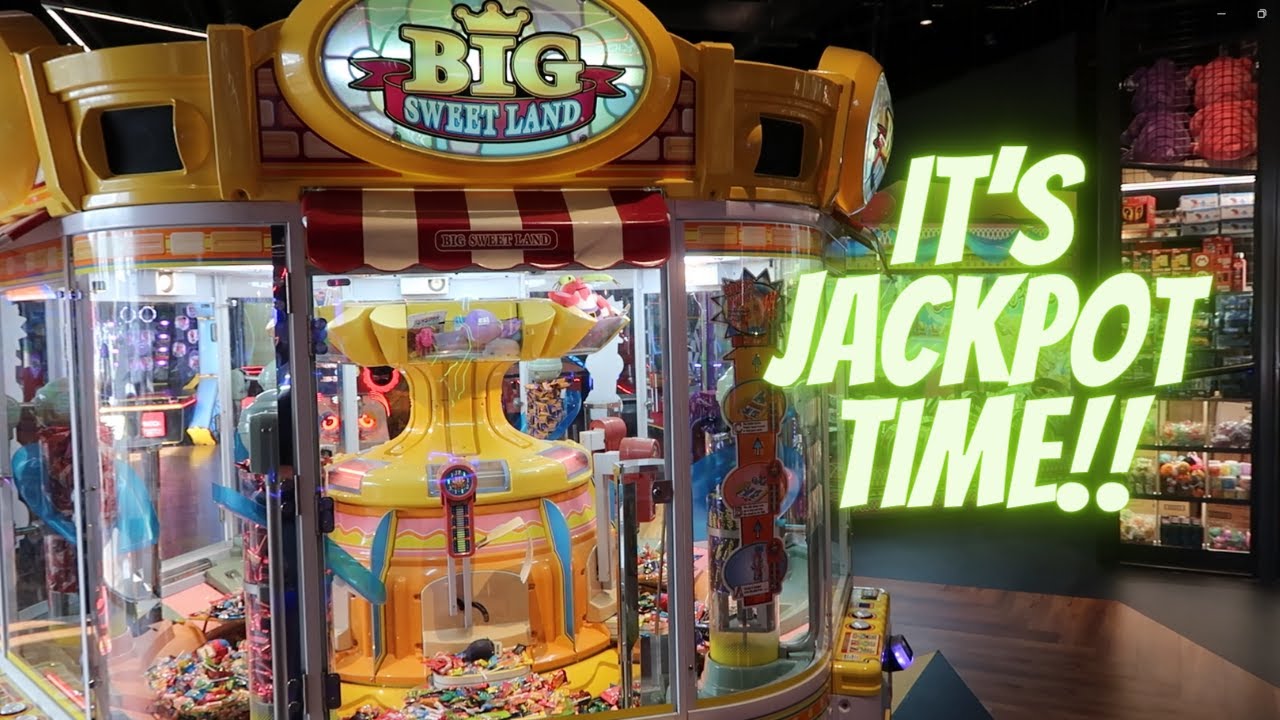 Candy Pusher JACKPOT!! - BIG SWEET LAND Arcade Game - Prizes, Lollies, Candy - Timezone, Australia
