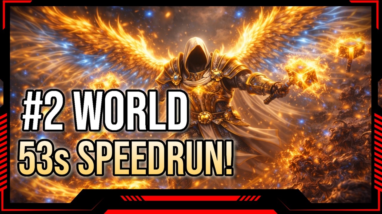 Diablo 4 | #2 WORLD Flash Hammerdin ⚡ 53s SPEEDRUN | Pit 100 💀 INSANE! ⭐