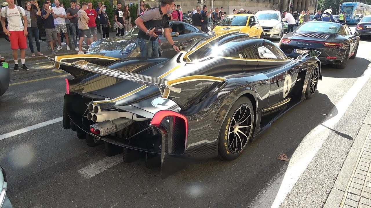 Pagani Huayra R SOUND - Loud Accelerations and Revs + driving on puplic road!