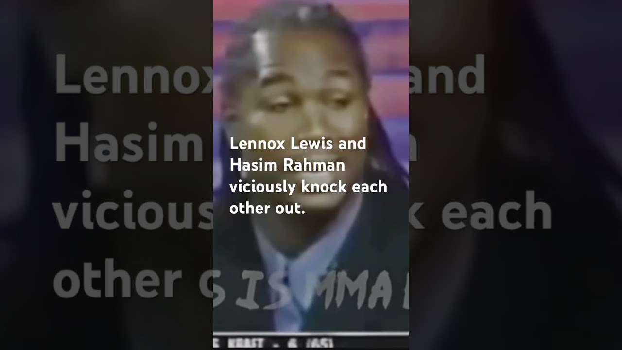 This was BRUTAL! Lennox Lewis and Hasim Rahman had one of the most underrated random rivalries.