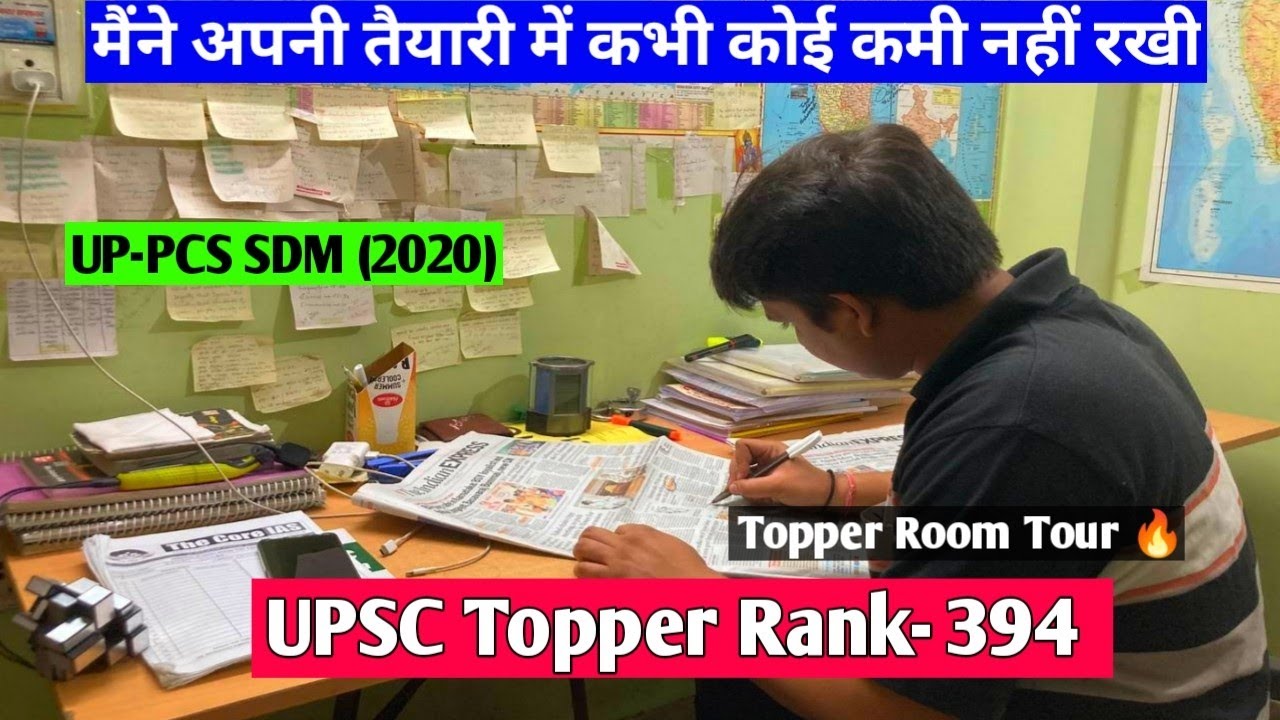 UPSC Topper Rank- 394 Interview ,Room Tour,Notes,Strategy, Life Struggle in Sant Nagar Delhi