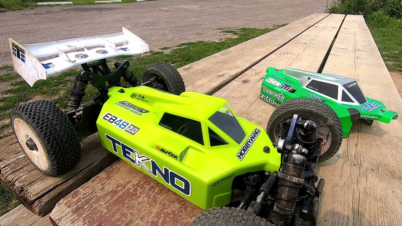 Tekno EB48 2.0 upgrades ESC+Motor, links, and hubs Plus Track practice