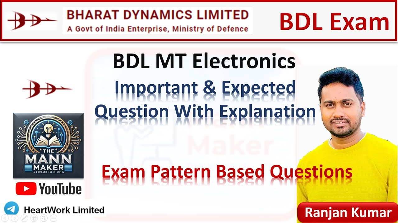 BDL MT Electronics Important Question | PYQ Question | MCQs With Explanation | The Mann Maker
