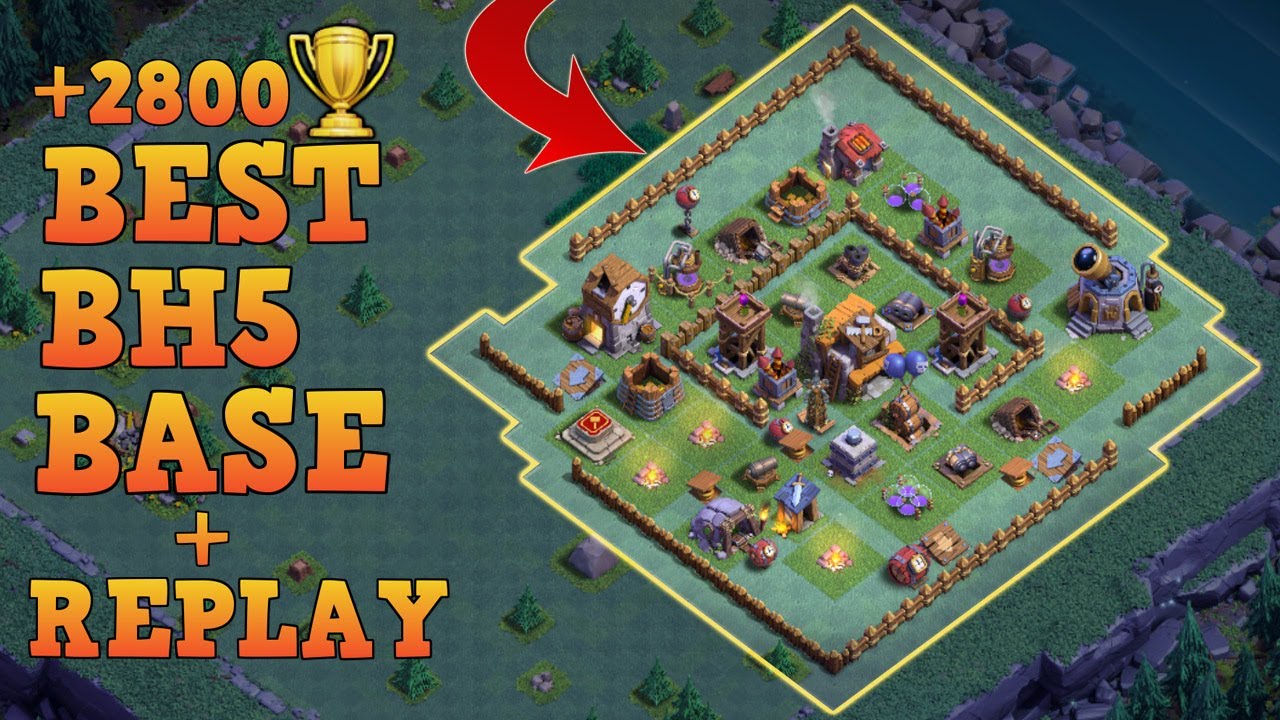 Builder Hall 5 Base / BH5 Builder Base w/Replay!! / Anti 3 Star Base Layout | Clash of Clans