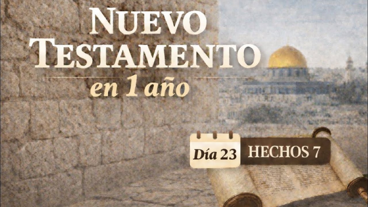 Día 23 | Hechos 7 | Lectura Nuevo Testamento en un año 2026 #biblia #2026 #Jesus #fe #hechos 