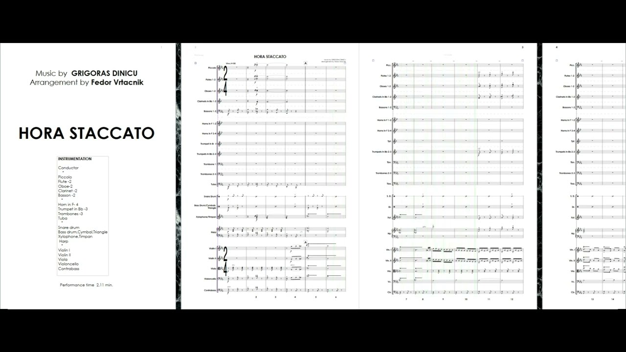 HORA STACCATO-FULL ORCHESTRA SCORE
