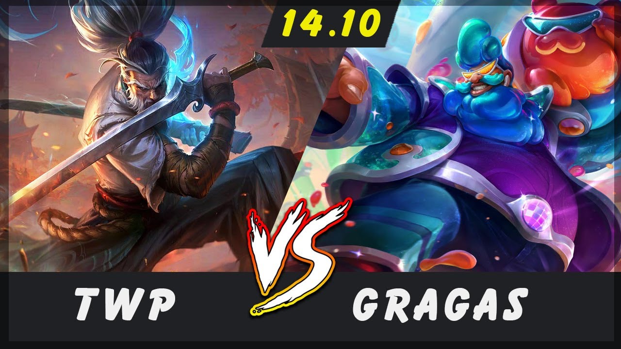 TheWanderingPro - Yasuo vs Gragas MID Patch 14.10 - Yasuo Gameplay