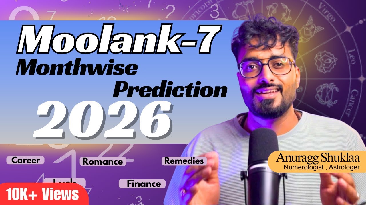 Yearly Numerology Prediction 2026 : Moolank 7 (People born on 7, 16, 25) | AnuraggShuklaa |