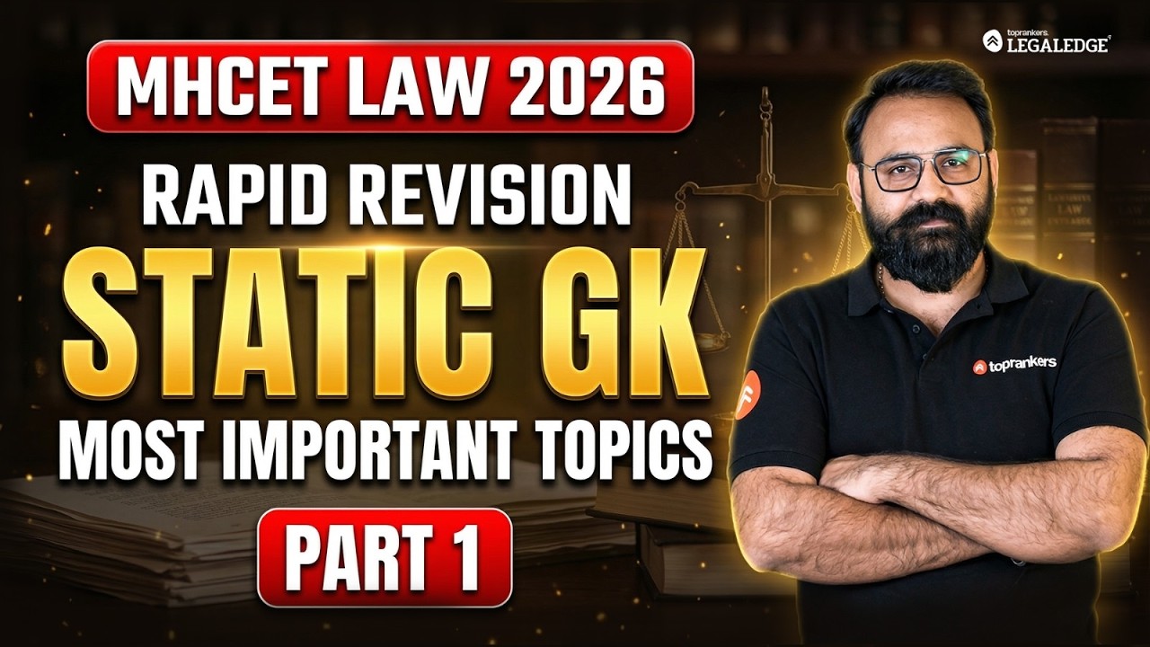 MHCET Law 2026 | Static GK - Part 1 Rapid Revision | Kabra sir  | LegalEdge