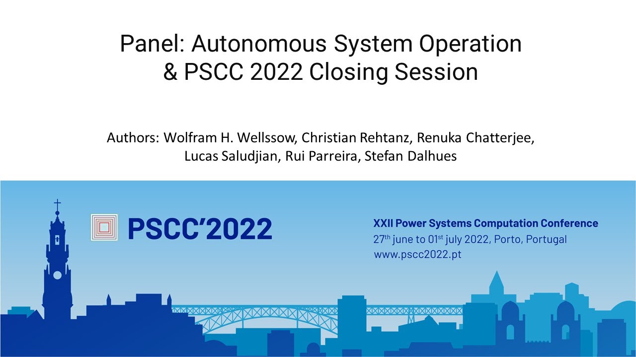 Panel: Autonomous System Operation & Closing Session