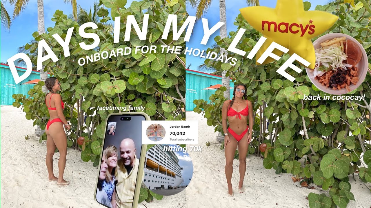 ABOARD WITH JORD: thanksgiving @ sea, new halara pieces, cast rehearsals, back in cococay, show bts!