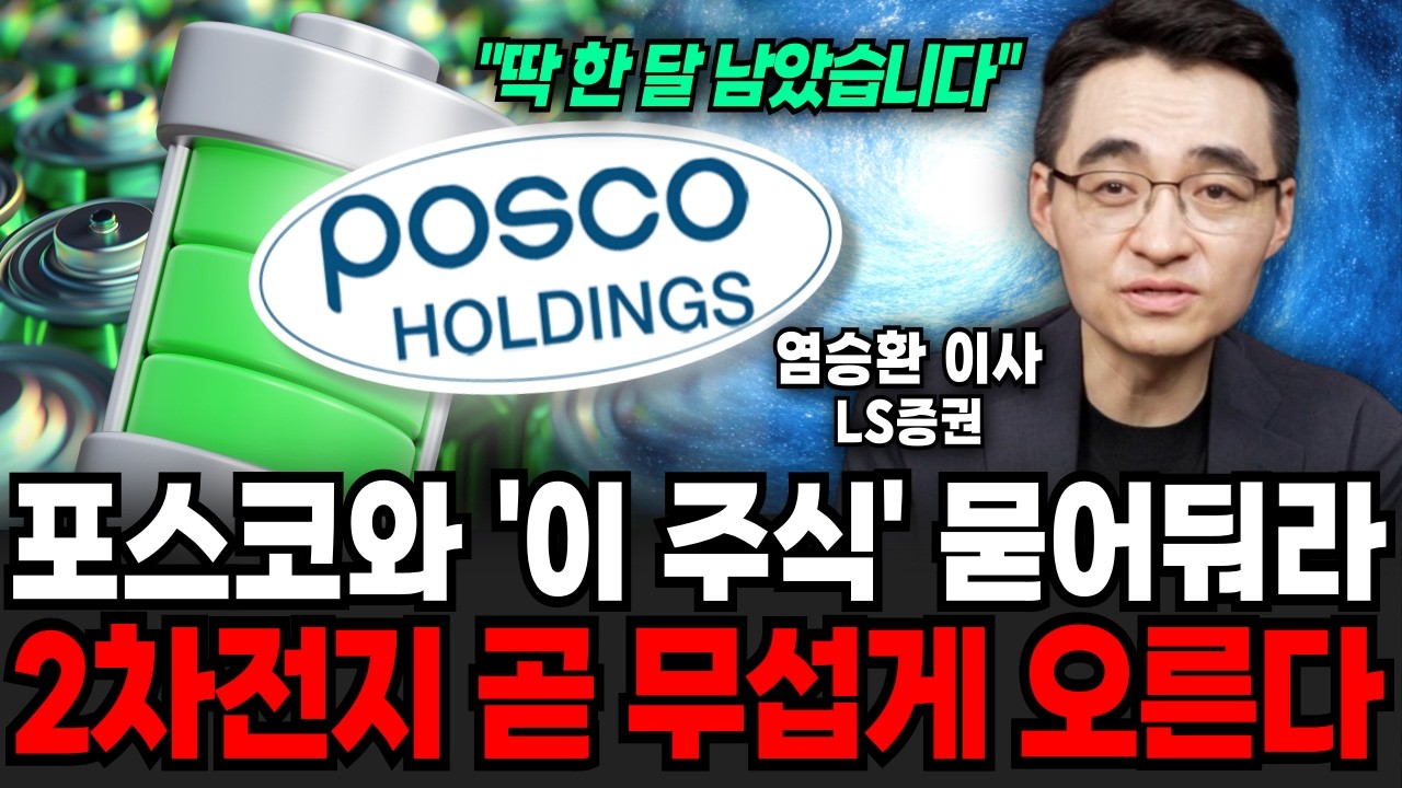 포스코와 '이 주식' 묻어두세요. 곧 2차전지 무섭게 오릅니다 (염승환 이사 / 3부)