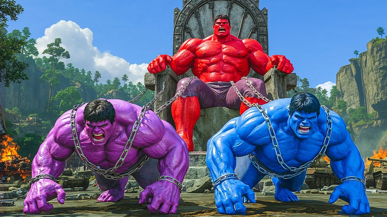 BLUE HULK vs RED HULK EPIC BATTLE! However, PURPLE HULK Unexpected SAVE Changes Everything!