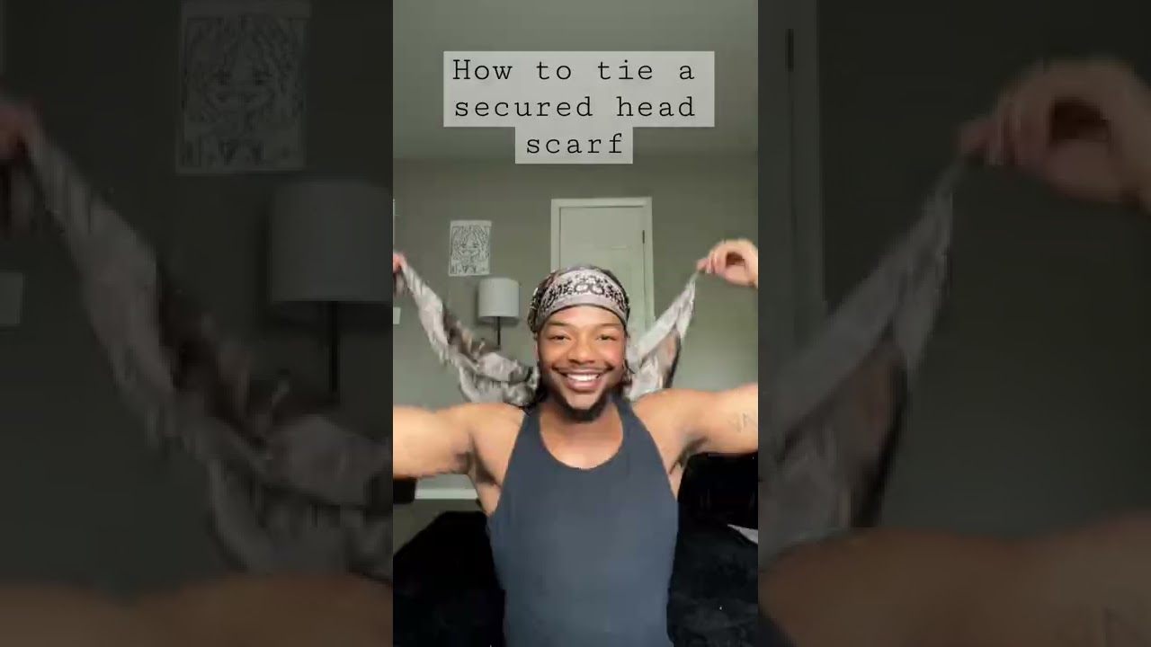 How To Tie A Secured Head Scarf (Stay On All Night) #headscarf#headscarftutorial#naturalhair#scarf