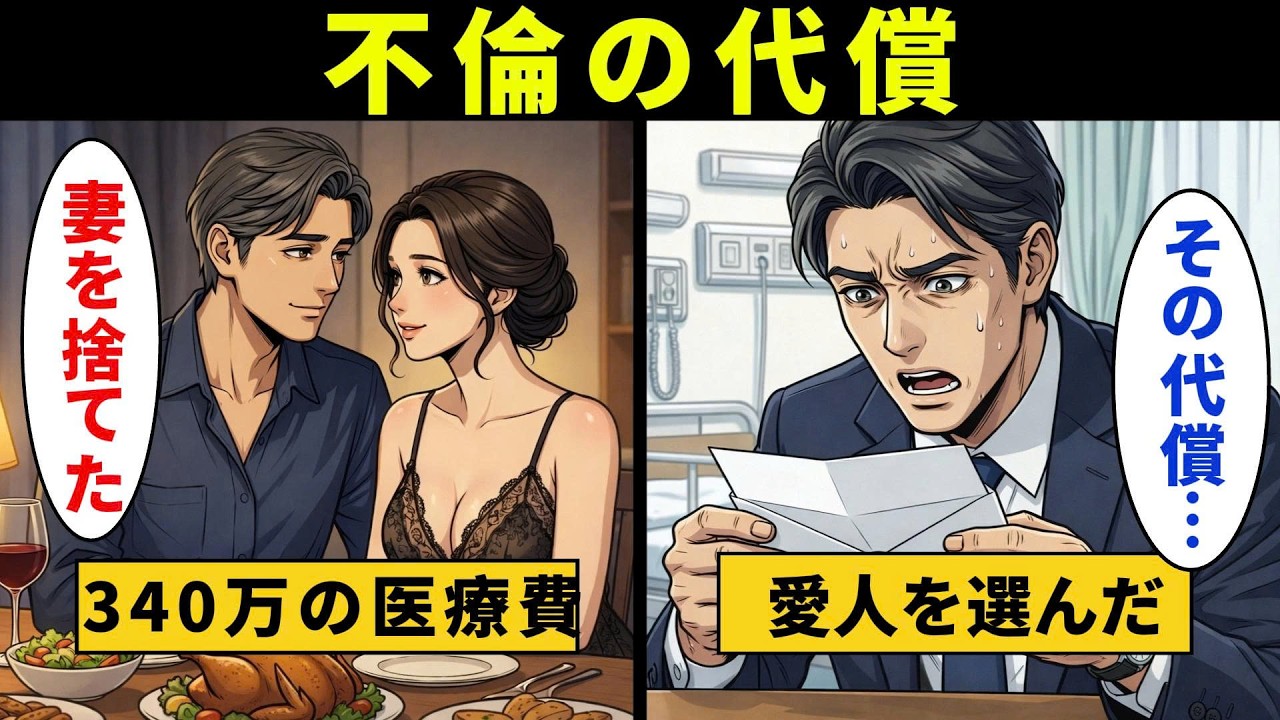 【漫画】病気の妻より若い愛人を選んだ男の末路…支えもなく医療費だけが残った