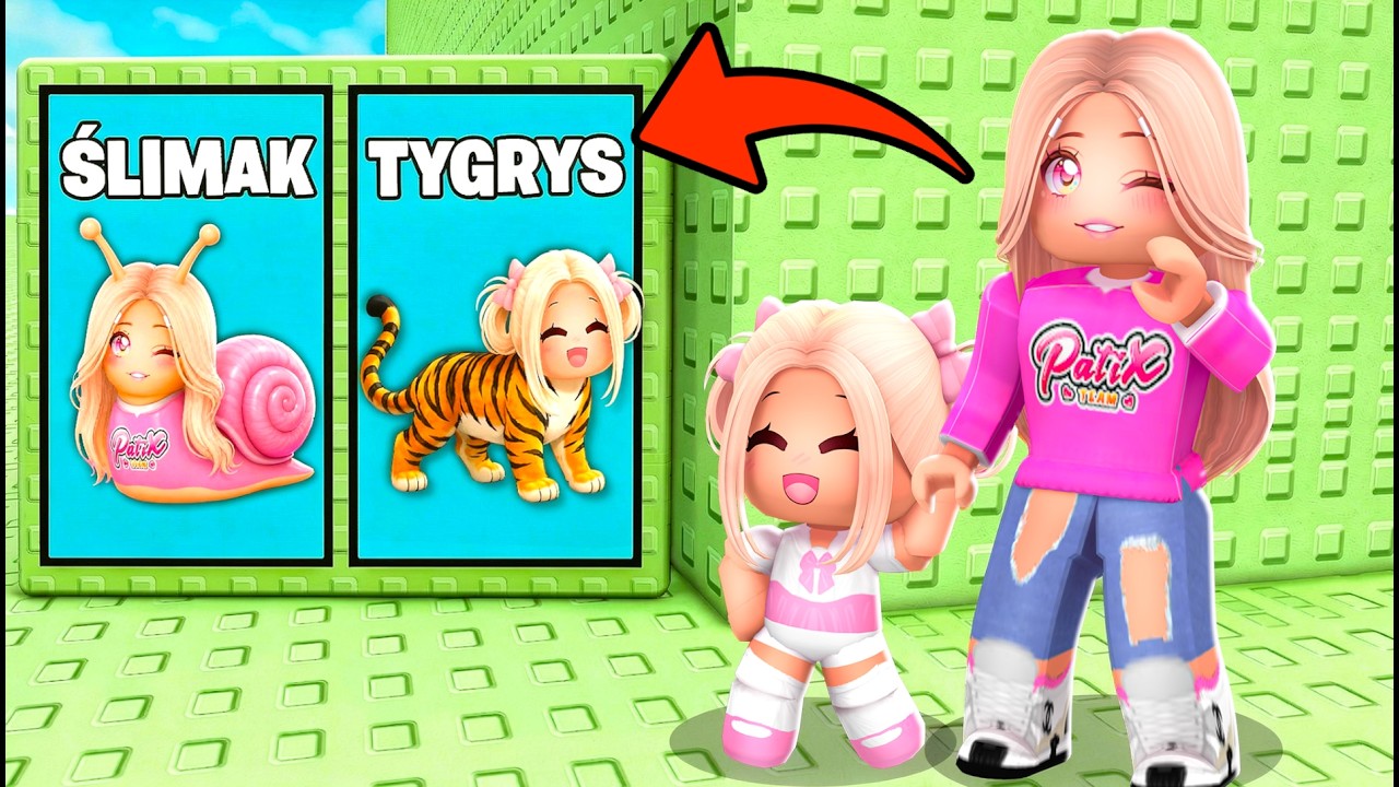 ZAMIENIAMY SIĘ W ZWIERZĘTA w WIEŻA TROLL z MAŁĄ AMI w ROBLOX!