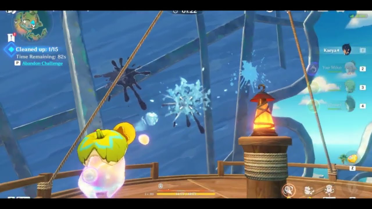Clean up the filth and Anemo Slimes (Tete Isle Trial Challenge) Genshin Impact