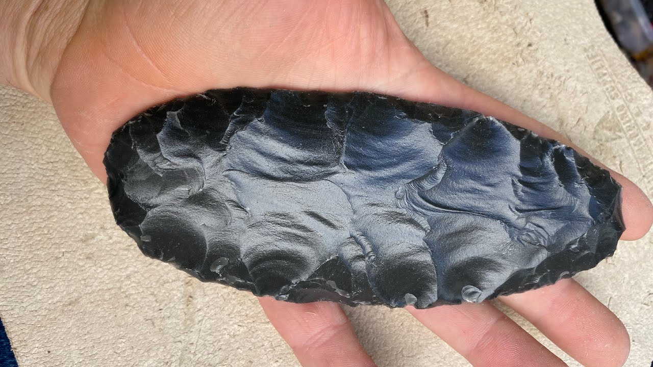Flintknapping Obsidian Blade-Percussion Flaking and Early Stage Thinning