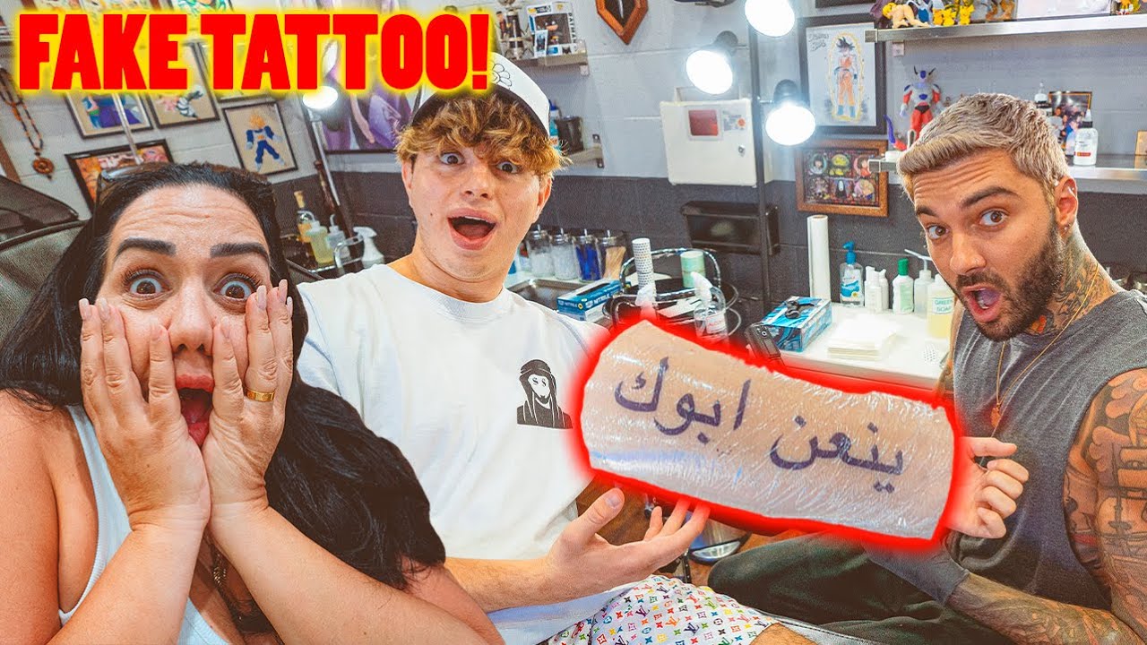FAKE TATTOO PRANK ON ARAB MOM!!