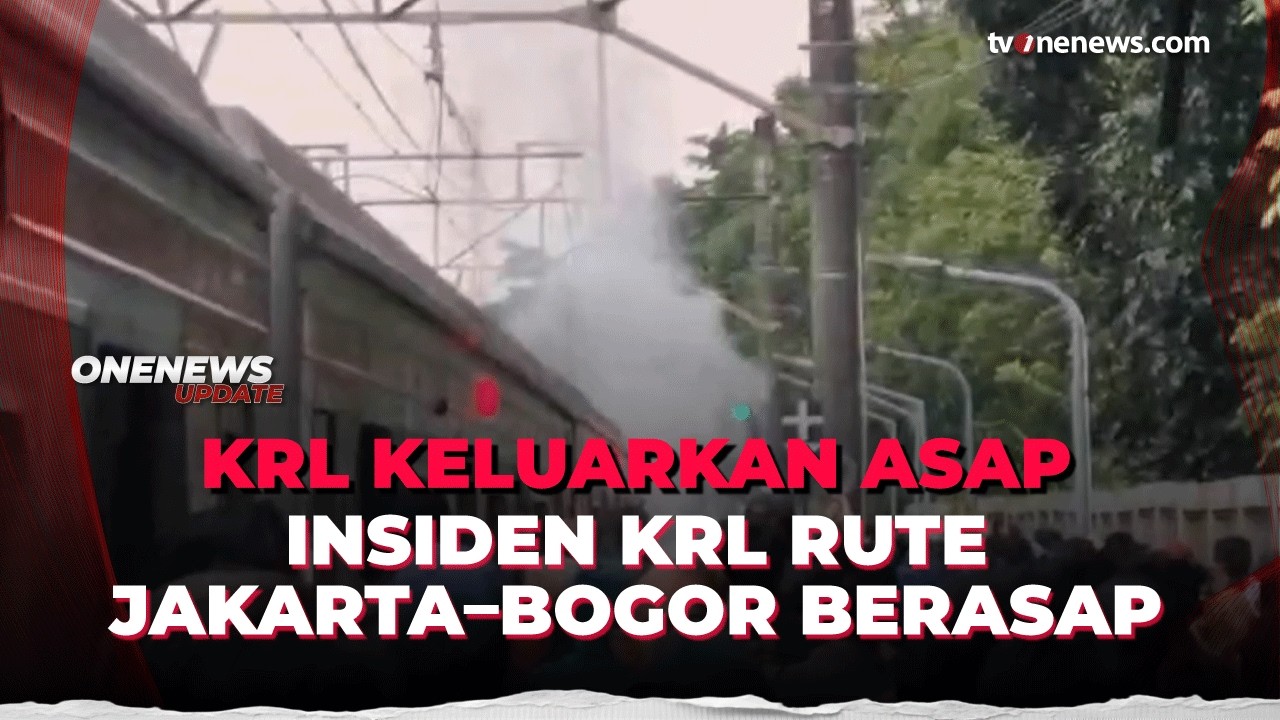 KRL Keluarkan Asap di Stasiun Universitas Pancasila, Penumpang Berhamburan Keluar | OneNews Update