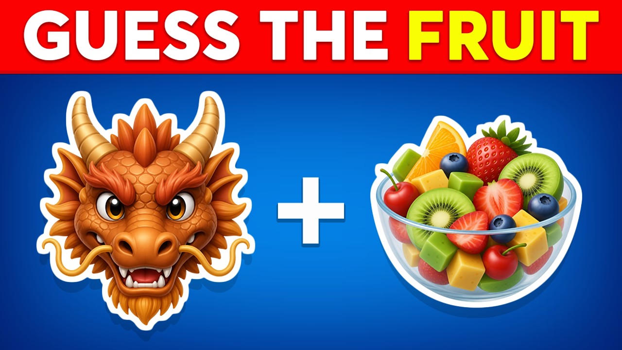 Guess The FRUIT By Emojis 🍓🍌 Emoji Quiz Game 2026 🤔 Can You Get Them All?