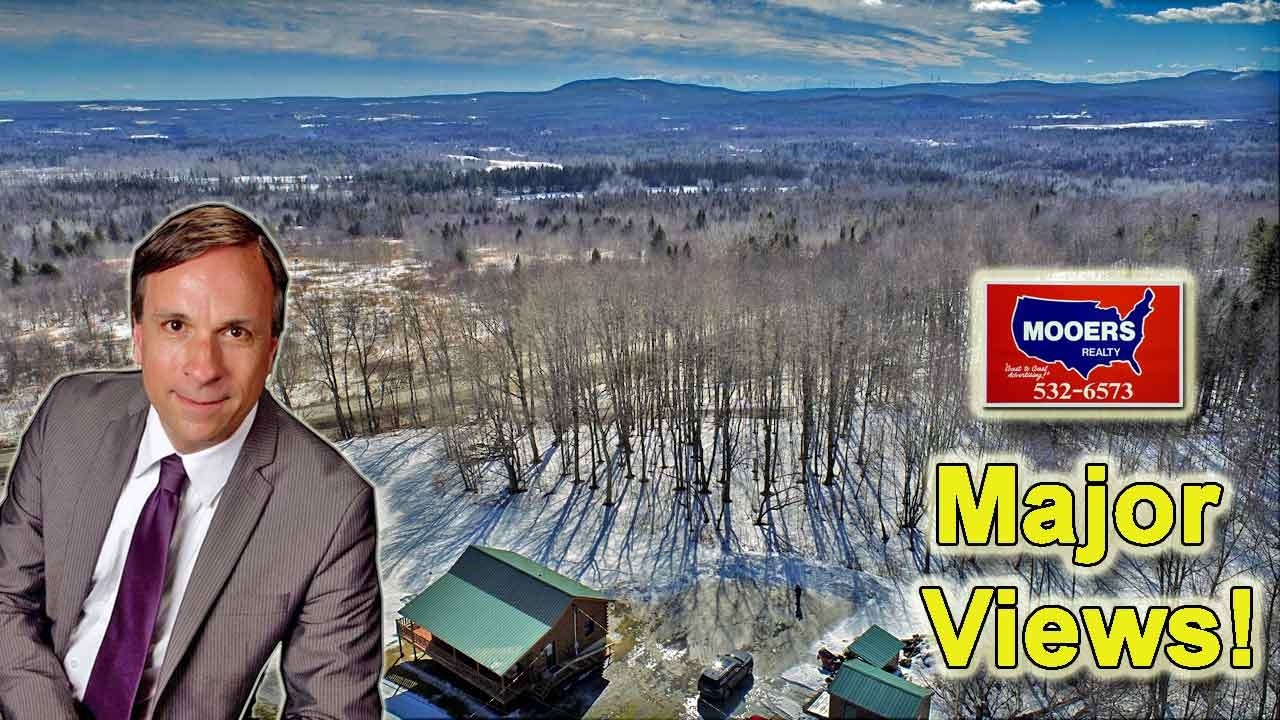 Mountain View Maine Log Home | Secluded Dead End Road