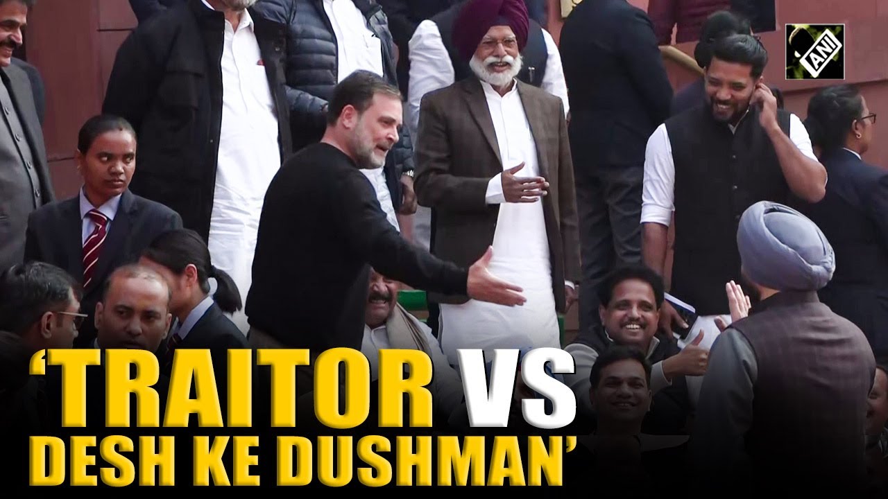 Traitor Vs Desh ka Dushman: Rahul Gandhi Vs Ravneet Bittu spat outside Parliament caught on cam