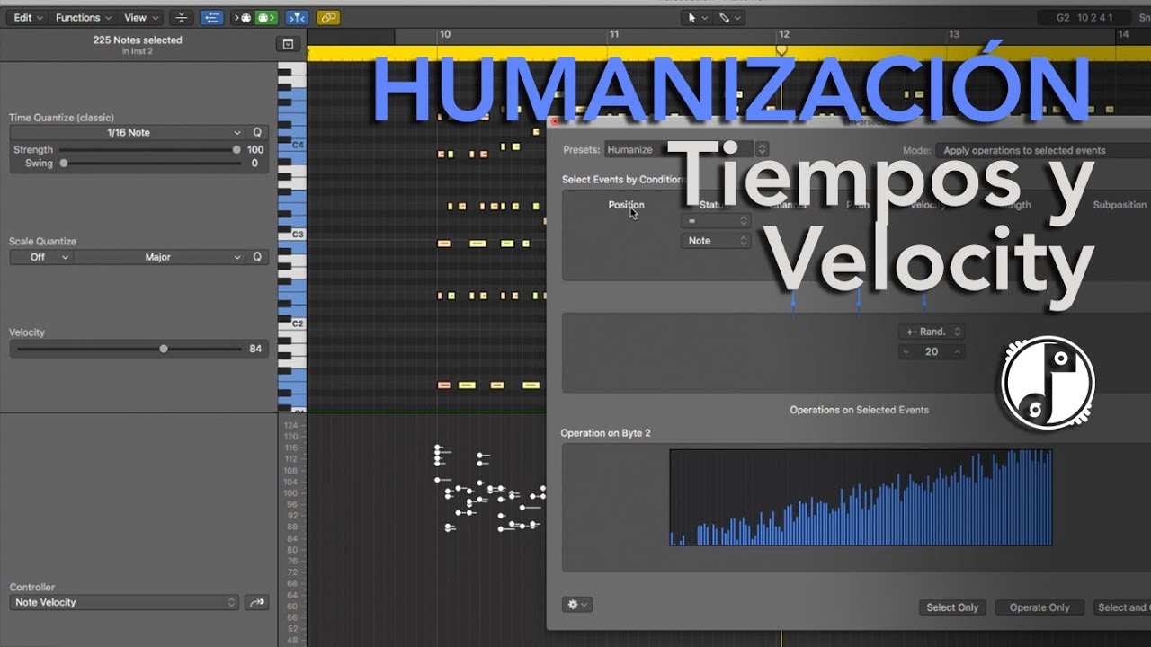 [Logic Pro X] HUMANIZACIÓN: Tiempos y Velocity | TUTORIAL #8