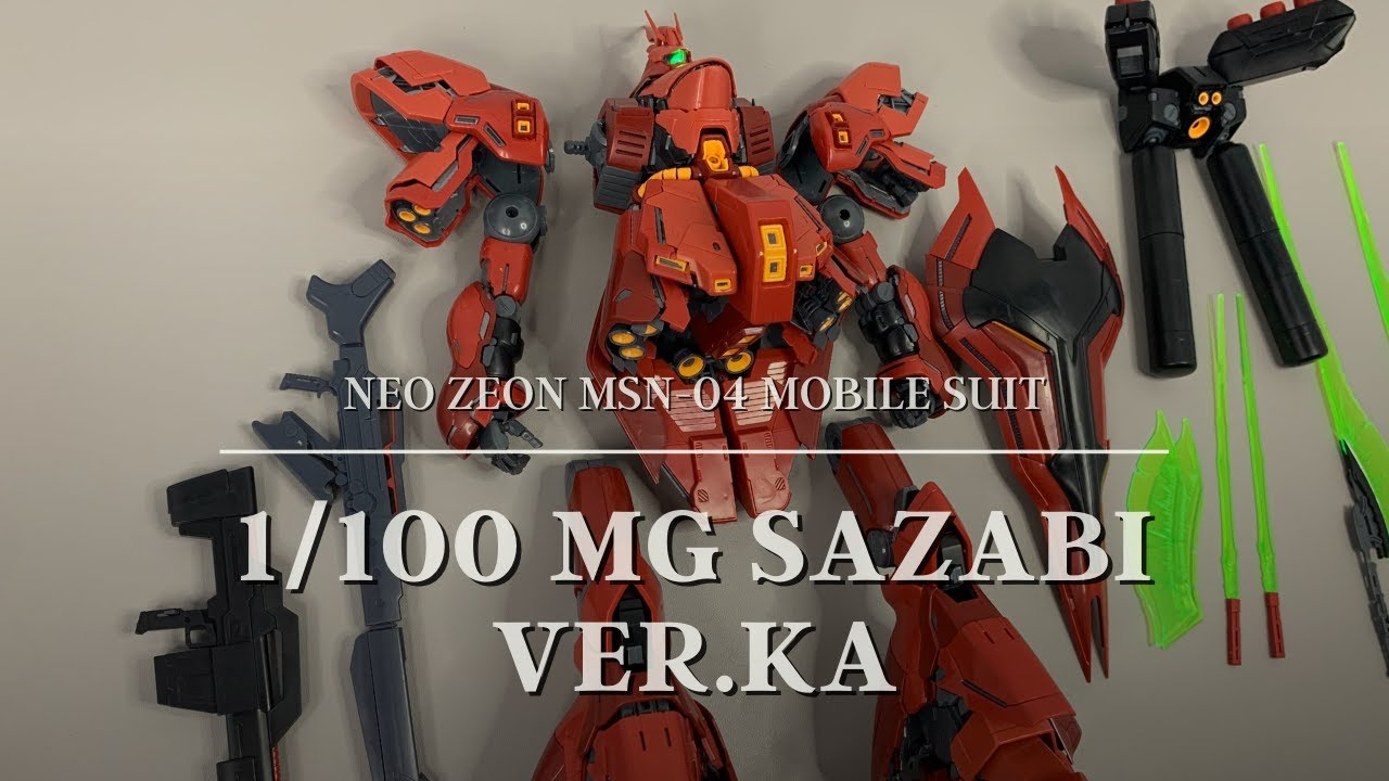 Sazabi ver.ka MG | ASMR Unboxing | Stop motion | Gundam Build | Daban model