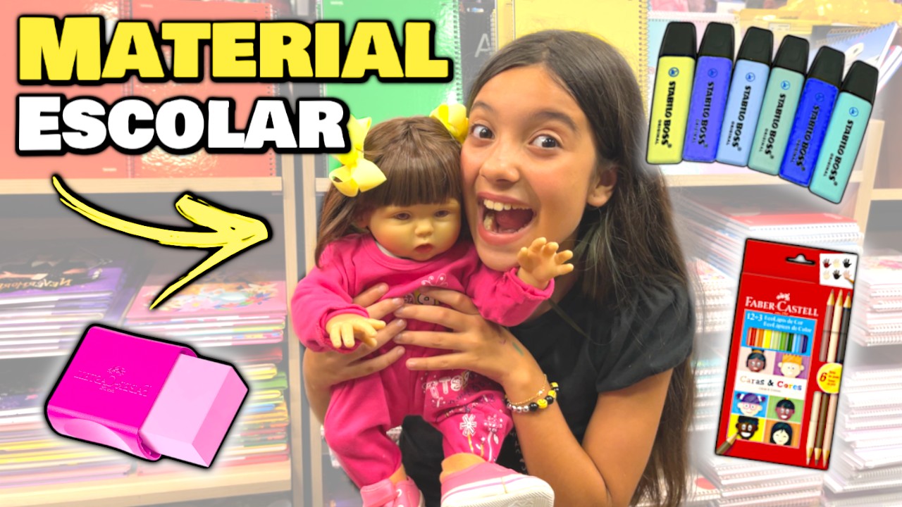 Material escolar 2024 da Bebê Reborn Lulu!! - Família Anny e Eu Family