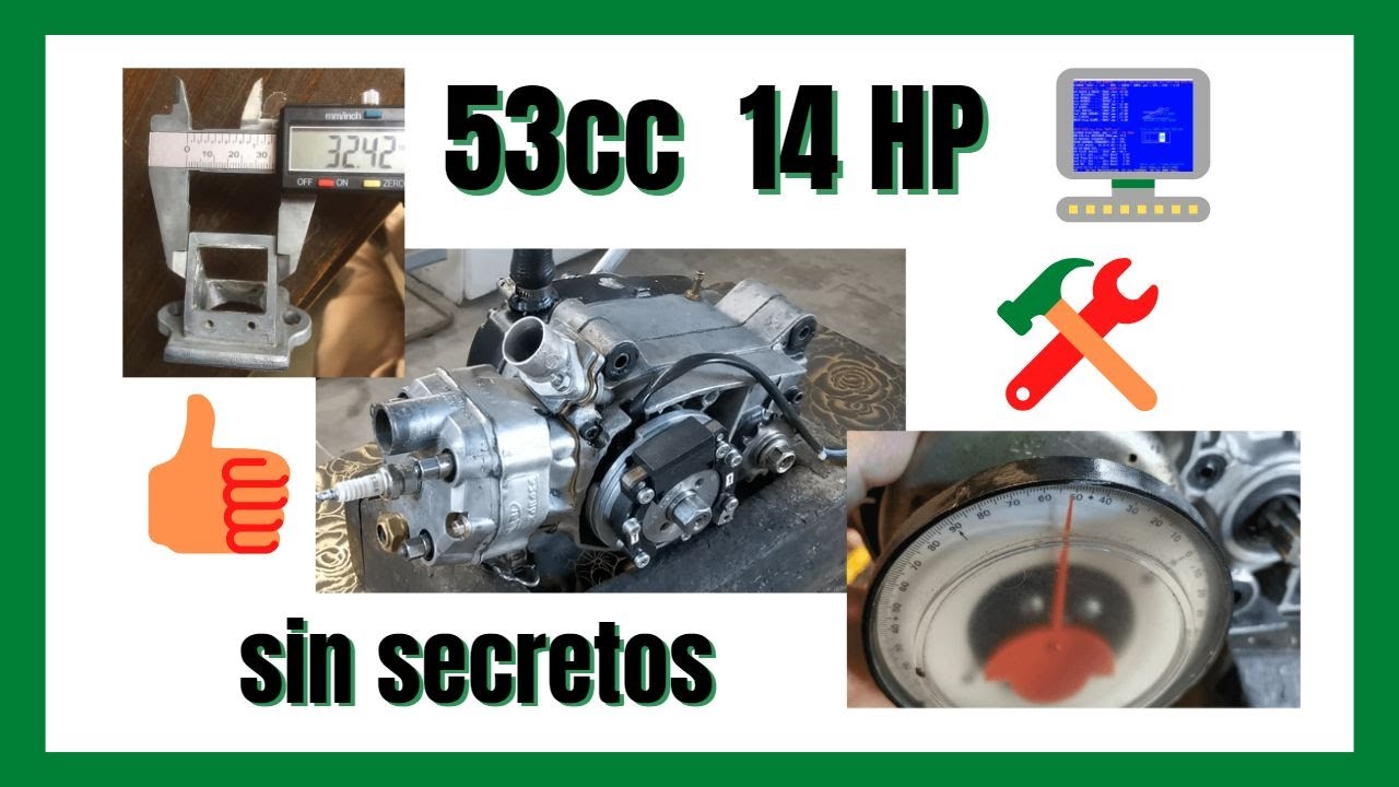 Proyecto Dadalt 53cc 14HP. Analizando motor ciclomotor Trucado. Grados y áreas de lumbreras.