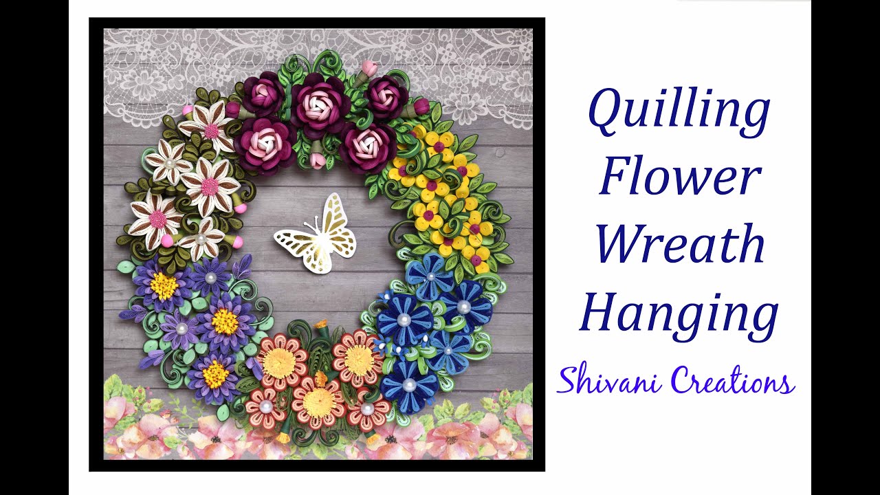 Quilling Flower Wreath/ How to make Wreath for Christmas Decoration