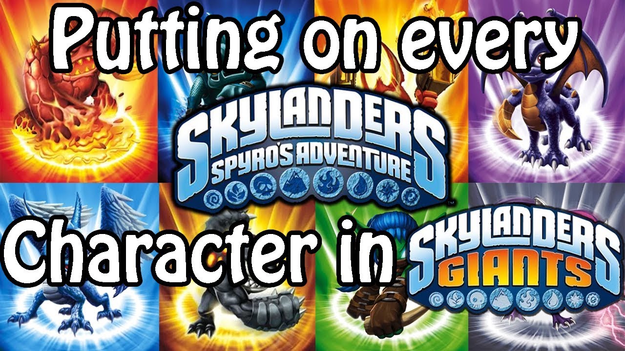 Putting on all 32 Spyro's Adventure Character in Giants